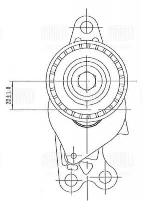 Ролик привод. ремня Peugeot 206 (98-) 1.1i/1.4i/1.6i (с натяж. мех) автомат. (CM CM 5424 TRIALLI