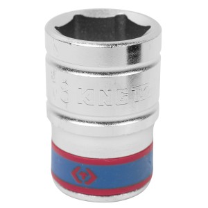 головка торцевая! стандартная шестигранная 1/2', 18 мм\ 433518M KING TONY