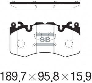 Колодки тормозные LAND ROVER Discovery (09-),Range Rover (09-) передние (4шт.) S SP2239 SANGSIN