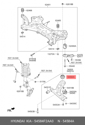 Втулка 54584F2AA0 54584F2AA0 HYUNDAI KIA