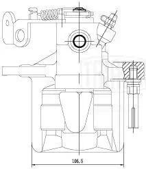 Суппорт торм. Opel Astra G (98-)/Zafira A (99-) зад. лев. d=38мм (CF 206801) CF 206801 TRIALLI