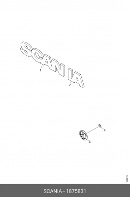 ДЕРЖАТЕЛЬ ЛОГОТИПА 1875831 SCANIA