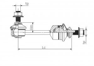 Стойка стабилизатора левая Mercedes S-Class (W221) 4Matic 49662 49662 SIDEM