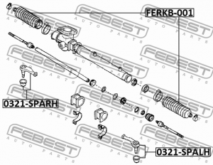 наконечник рулевой правый!\ Daihatsu Terios (J2) 05> 0121-SPARH FEBEST