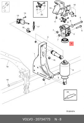 шайба !амортизатора кабины \VOLVO FH/FM 20734773 VOLVO