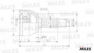 ШРУС наружный FORD FOCUS/FIESTA/FUSION 1.4-2.0 98-04 (SKF VKJA5596) GA20110 GA20110 MILES
