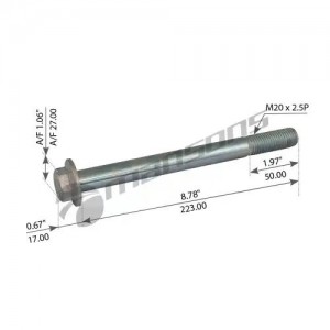 Болт VOLVO FH рессоры (M20x2.5x223) MANSONS MFMF20223C10925 MANSONS