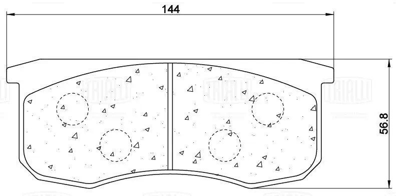 Колодки торм. для а/м УАЗ 31519 диск. перед. (керам.) (PF 968CR) PRO PF 968CR TRIALLI