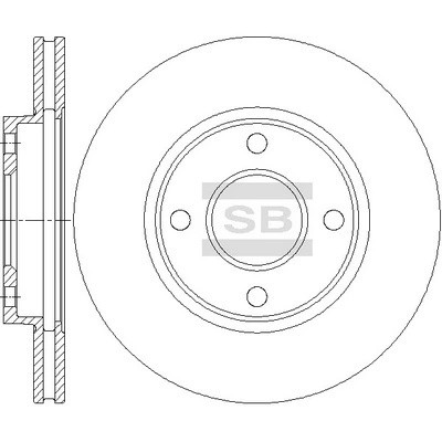 Диск тормозной FORD FOCUS 9805/FUSION 1.4/1.6 01 передний вентилируемый SD4431 SANGSIN