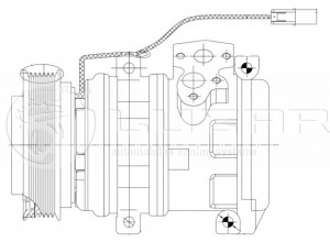Компрессор кондиц. для а/м Mitsubishi Pajero IV (06-) 3.0i/3.8i LCAC1189 LCAC1189 LUZAR