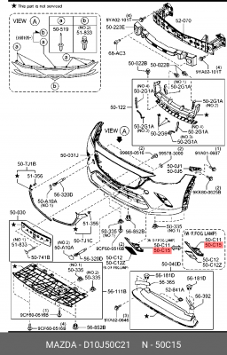 ОКАНТОВКА ФАРЫ D10J50C21 D10J50C21 MAZDA