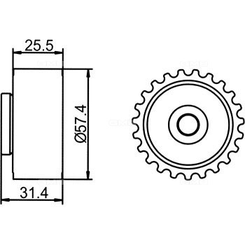 Ролик ГРМ MAZDA 323 (1.5) обводной (зубчатый) GMB GT80980 GMB