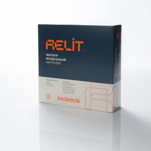 Фильтр воздушный для а/м ВАЗ 2110 (инж.) "RELIT с сеткой (картонная коробка) RA3001B RELIT