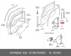 механизм стеклоподъёмника двери !\HYUNDAI 815015H002 MOBIS