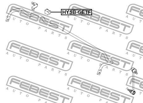 Втулка переднего стабилизатора d19.5 HYUNDAI GETZ 2002- HYSB-GETF HYSB-GETF FEBEST