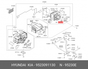 Реле HYUNDAI HD65,72,78,120,160,170,270,450,500,AeroQueen отопителя №2 OE 9523091130 HYUNDAI KIA