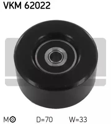 Ролик приводного ремня NISSAN Juke (10-),Tiida (07-),Qashqai (07-13) натяжителя  VKM62022 SKF