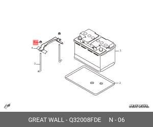 Q32008FDE ГАЙКА M8X1,25 ФЛАНЦЕВАЯ Q32008FDE GREAT WALL