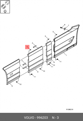 996203 ГЛУХАЯ ЗАКЛЕПКА 996203 VOLVO