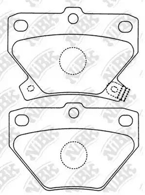 Колодки тормозные TOYOTA Corolla (99-),Yaris (99-05) задние (4шт.) NIBK PN1454 NIBK