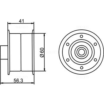 Ролик ГРМ NISSAN Serena (92-),Bluebird (84-) обводной GMB GT80740 GMB