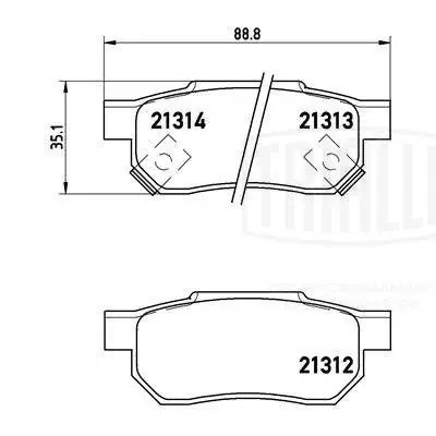 Колодки торм. Honda Jazz (08-) диск. зад. (PF 4031) PF 4031 TRIALLI