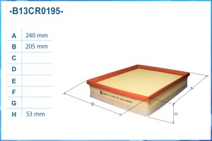 Фильтр воздушный B13CR0195 B13CR0195 CWORKS