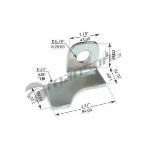 кронштейн полурессоры! (м)наружний 84x47x43x6mm(уголок правый)FRL 360.166 MANSONS