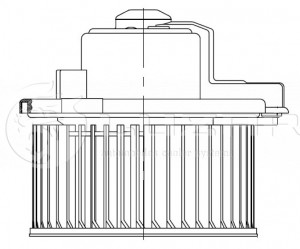 Э/вентилятор отоп. для а/м Mercedes-Benz ML (W163) (97-) LFh15163 LFH 15163 LUZAR