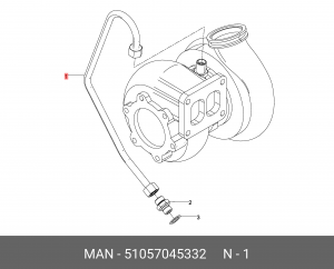 Маслопровод 51057045332 MAN