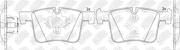 Колодки тормозные BMW 1 (F21),3 (F30),X3 (F25) передние (4шт.) NIBK PN0558 NIBK