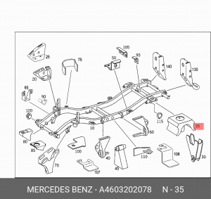 консоль крепления задней пружины !\ MB W460/ W461 /W463 A 460 320 20 78 MERCEDES BENZ