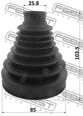 к-кт пыльника ШРУСа внутреннего!\ Hyundai iX35 09-15, KIA Sportage 10> 1215P-TUCT FEBEST