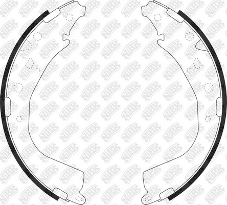 Колодки тормозные TOYOTA Hiace (14-) задние барабанные (4шт.) NIBK FN0686 NIBK