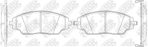 Колодки тормозные CHEVROLET Aveo (12-),Cobalt (13-) передние (4шт.) NIBK PN0632 NIBK