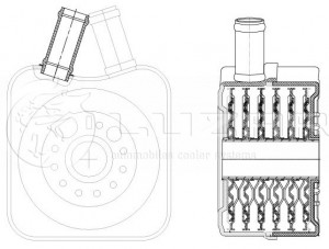 Радиатор масл. для а/м VW Golf IV (97-)/Skoda Octavia (04-) 1.4i/1.6i/1.8i/2.0i  LOC1802 LUZAR