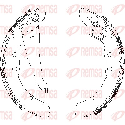4397.00 530SBS=362220B=FSB409 !колодки барабанные\Audi 100 2.0/2.0D 84-90,VW Pas 439700 REMSA