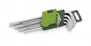 Набор ключей шестигранных 1/16-3/8" Г-образных длинных 9 предметов в держателе Д 561590 DELO TEHNICI