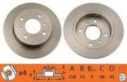 Диск тормозной задний NISSAN ALMERA (N16) 00-/PRIMERA (P10/P11) 90-02 BR22110 BR22110 SB NAGAMOCHI