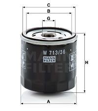 TOYOTA LAND CRUISER (120)/PRADO (2002-2009) W71336 MANN FILTER