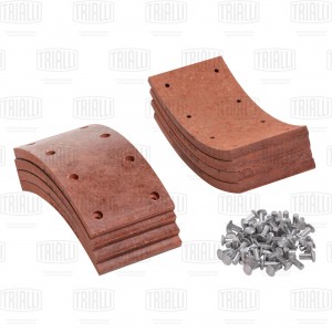 Накладка торм. колодки ГАЗ 3307-3309 Р/К 8 шт. с закл. 100х200 (BLT 0300) BLT0300 TRIALLI