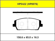 Колодки тормозные HYUNDAI Santa Fe (18-) передние (4шт.) HSB HP5422 HSB