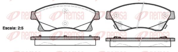 Колодки торм.перCHEVROLET Cruze 143112 REMSA