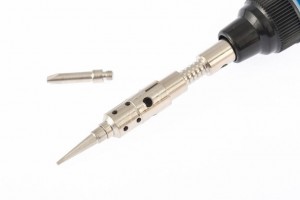 Горелка газовая перезаправляемая карандаш с насадками для пайки SPARTA 914125 SPARTA