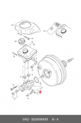 VW GOLF V PLUS (2005>) 5G0 698 459 VAG