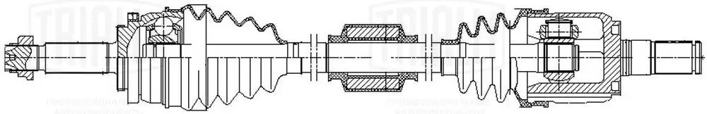 Привод Hyundai Solaris II (17-)/Kia Rio (17-) 1.6i AT (перед. лев.) (AR 0809) AR 0809 TRIALLI