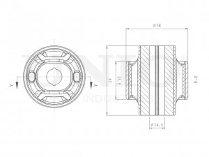 С/блок задний переднего нижнего рычага RMP-20142 UNIO