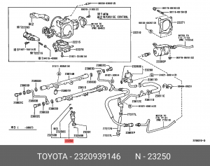 форсунка клапанная!\ Toyota Highlander 10> 23209-39146 TOYOTA