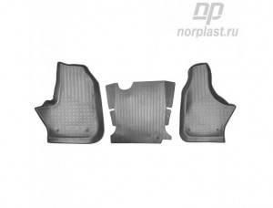 Коврик салона ГАЗель Next (16-) полиуретан передний черный (ручка КПП на приборн NPA01-C23-205 NORPLAST