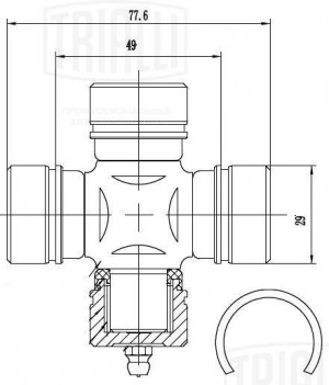 Крестовина Isuzu Trooper II (91-) (29х49х77,6) (CC 762) CC 762 TRIALLI
